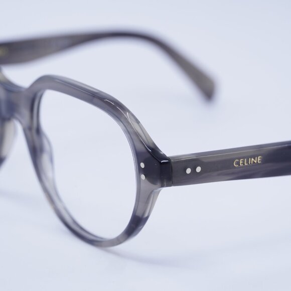 Celine CL50145I 005 Eyeglasses Crystal Black and Grey 52mm Square Frame - Picture 8 of 10